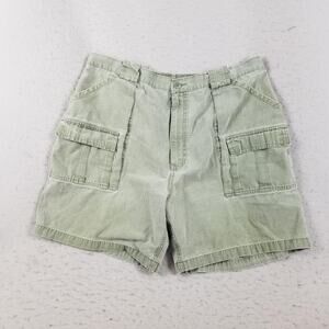 Weekender Cargo Shorts Mens 42 Green Elastic Waist Cotton Pockets Style MOS9760